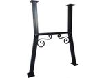 2X Gambe Tavolo Telaio Tavolo Tavolo Giardino Tavolo Parco Gambe Tavolo Acciaio Nero Nice 9456