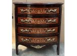 Casa Padrino Cassettone Barocco Marrone Scuro / Intarsio Marrone / Oro - Cassettone Barocco Con 4 Cassetti - Mobili Barocchi - Sontuosi Mobili In Stile Barocco - Nobile & Magnifico