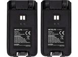 Retevis RT668 Walkie Talkie Batterie, Batterie Ricaricabili Agli Ioni Di Litio, 3,7 V 1200 Mah, Compatibili Con Walkie Talkie RT668, Radio (Nero, 2 Pezzi)