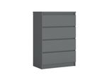 Cassettiera Con 4 Cassetti, Colore: Antracite A: 70 X 101 X 39 Cm