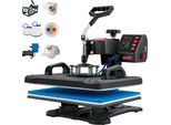 Vevor Heat Press, Pressa Termica 5 In 1, Macchina, Stampante A Trasferimento A Sublimazione Con Vassoio Incernierato Da 29 X 38 Cm, Riscaldamento Rapido, Controllo Digitale Preciso Della Temperatura, Pressa Termica Per Vinile