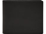 Fossil Portafoglio Derrick Bifold With Flip Id Black Nero