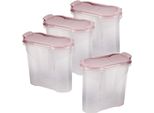Barattoli Per Spezie 300Ml ( Confezione Da 1 - Rosa ) Contenitori Per Spezie - Barattolo Ermetico In Plastica Senza Bpa, Barattolo Con Coperchio