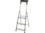Scala In Alluminio Kadax, Scala A Gradini "Vulvik"" Fino A 125 Kg, Scala A Pioli, Scala Di Sicurezza In Alluminio, 3 Gradini"