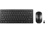 Set Tastiera E Mouse Wireless KM901, Mini Tastiera + Mouse A 78 Tasti, Nero