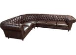 Divano Angolare Chesterfield Divano A L Marrone Set Di Mobili Divano Angolare
