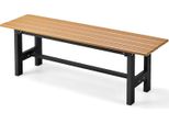 Panca Da Giardino Costway Resistente Alle Intemperie, Panca A 2 Posti, Portata Fino A 300 Kg, Panca Da Parco Per Tutte Le Stagioni In Hdpe, Panca Da Patio Senza Schienale Per Giardino, Parco, Balcone, 120 X 36 X 40,5 Cm (Marrone)