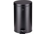 Cestino A Pedale Dirt Devil Da 12 Litri - Meccanismo Di Chiusura Morbida Del Cestino - Cestino In Acciaio Inox Con Cestino Interno Rimovibile - Per Bagni - 27,5 X 25,5 X 40,2 Cm - Nero