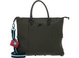Gabs Pelle Borsa A Tracolla G3 Plus Tg Bull Black Shoulder Bag Verde Militare Oliva