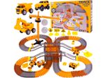 Pista Per Auto Malplay 273 Elementi Con Veicoli Da Costruzione Pista Da Corsa Per Auto Cantiere Con Accessori Pista Da Corsa Pista Da Corsa Gru Da Costruzione Bambini A Partire Dai 3 Anni Di Età