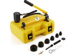 Set Di Punzoni Idraulici Vevor Per L'apertura Di Fori, Kit 10T, Strumento Di Punzonatura In Acciaio Con 6 Stampi Di Punzonatura 12,7, 19,05, 25,4, 31,75, 38,1, 50,8 Mm, Pompa Idraulica Di Punzonatura A Cilindro
