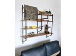 Skye Decor, Raffy6, Mensole Da Parete, Nero, Truciolato Melaminico, 120 X 120 X 28 Cm