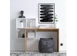 Skye Decor, Adell, Scrivania, Bianco, 100 % Melamine Coated Slipboard, 98 X 45 X 124 Cm