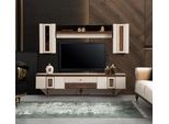 Mobile Tv Bianco Moderno 212 X 48 X 53 Cm Jvmoebel