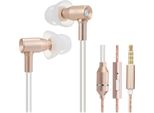 FC31 Cuffie Binaurali In-Ear, Interfaccia Da 3,5 Mm, Cuffie Cablate Con Canale D'aria Di Grano, Cuffie A Prova Di Radiazioni, Oro Ricco, Gera