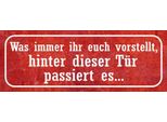 Vianmo Insegna In Legno 10X27 Cm Hinter Dieser TüR Passiert Es