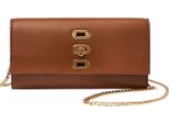 Fossil Pelle Portafoglio Borsa A Tracolla Penrose Wallet Brown Marrone