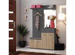 Parete Da Anticamera Delan 2 - Antracite / Rovere Artisan