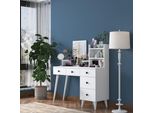 Skye Decor, Bj101 - 2293, Tavolino Da Toilette, Bianco, 100 % Truciolato Rivestito Di Melamina, Grado E1, 122,2 X 40 X 93,8 Cm