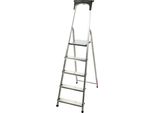 Scala In Alluminio Kadax, Scala A Gradini "Vulvik"" Fino A 125 Kg, Scala A Pioli, Scala Di Sicurezza In Alluminio, 5 Gradini"