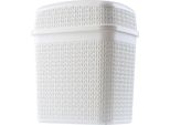 Cestino Per Cosmetici In Plastica Kadax "Tonni"", Cestino Per Rifiuti Con Coperchio Basculante, Cestino Per Bagno, Bianco, 5 Litri"