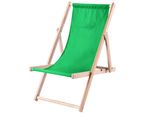 Sdraio Kadax, Sedia Da Spiaggia In Legno, Lettino "Tulon"" Con Portata Fino A 120 Kg, Verde"