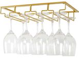 Appendino Per Bicchieri Da Vino - 12 Bicchieri - Colore Oro - Porta Bicchieri Da Vino - Portabicchieri