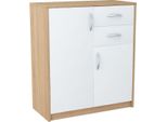 Cassettiera Combinata Iboja 2 – Rovere Sonoma / Bianco