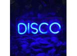 Luce Led Neon, Applique Decorativa, Blu Disco, Circa 24 X 11 X 2 Cm
