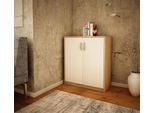 Cassettiera Con Ante Iboja – Rovere Sonoma / Bianco