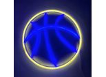 Luce Led Neon, Applique Decorativa, Blu Basket Bianco, Circa 31,5 X 31,5 X 2 Cm
