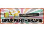 Vianmo Insegna Di Latta 10X27 Cm Willkommen Zur Gruppentherapie