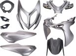 Kit Carenatura Nero/Grigio, Opaco 9 Pezzi Per Yamaha Aerox, Mbk Nitro 50Cc 2013-