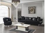 Set Da Salotto Divano Nero Poltrona Tavolino Jvmoebel