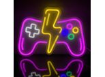 Luce Led Neon, Applique Decorativa, Controller Rosa Giallo, Circa 38 X 27 X 2 Cm