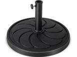 Portaombrelli Costway 18 Kg, Portaombrelli Rotondo Per Pali Di 38/48 Mm, Ø54 Cm Portaombrelli Da Mercato Base Per Ombrellone Per Giardino, Balcone