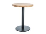 Tavolino Kyrylo 2 - 80, Rovere / Nero