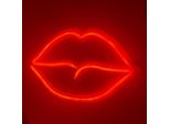 Luce Led Neon, Applique Decorativa, Labbra Rosse, Circa 42 X 28 X 2 Cm