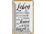 Vianmo Insegna Di Latta 18X12 Cm Leben Nicht Warten Sturm Vorbei