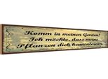 Vianmo Insegna In Legno 10X46 Cm Garten Pflanzen Dich Kennenlerne