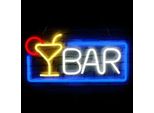 Luce Led Neon, Applique Decorativa, Bar Blu Giallo Bianco, Circa 42 X 22 X 2 Cm