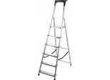 Scala In Alluminio Kadax "Vulvik"", Scaletta Pieghevole, Scaletta Fino A 125 Kg, Scala Pieghevole Con Ripiano, 6 Gradini"