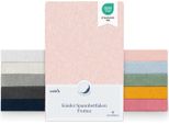 Laleni Set Di 2 Lenzuola In Spugna 40X90Cm - Lenzuola Certificate Oeko-Tex, Lenzuola Senza Pieghe Per Culla, Lettino E Cesta Per Bambini Rosa