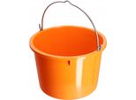 Secchio Da Costruzione In Plastica Kadax "Kanan"", Secchio Per Malta Con Manico, Secchio, Secchio Per Cemento, Secchio Per Acqua, Arancione, 20 Litri, 1 Pezzo"