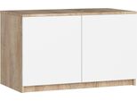 Mensola Per Armadio S90 Sonoma Bianco 90 Cm Con 2 Porte E 2 Cassetti