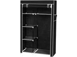 Armadio Fch, Armadio Pieghevole, Armadio In Tessuto, Appendiabiti Con 1 Asta Appendiabiti, 104,5 X 45,5 X 158 Cm, Nero