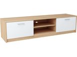 Tavolino Per Tv Silvio 1 – Rovere Sonoma / Bianco