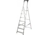 Scala In Alluminio Kadax "Vulvik"", Scaletta Pieghevole, Scaletta Fino A 125 Kg, Scala Pieghevole Con Ripiano, 7 Gradini"