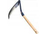 Falce Kadax "Leuca"", Piccola Falce A Mano In Metallo Con Manico In Legno, Lama 31 Cm, Blu"