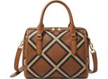 Fossil Borsa A Tracolla Borsetta Williamson Satchel Brown Patchwork Marrone Chiaro